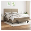 Image de Boxspring met matras stof taupe 180x200 cm3136537