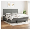 Image de Boxspring met matras stof donkergrijs 200x200 cm3136542