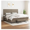 Image de Boxspring met matras stof taupe 200x200 cm3136545