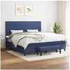 Image de Boxspring met matras stof blauw 200x200 cm3136547