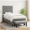 Image de Boxspring met matras stof donkergrijs 90x190 cm3136558