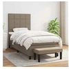 Image de Boxspring met matras stof taupe 90x190 cm3136561