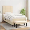 Image de Boxspring met matras stof cràmekleurig 90x200 cm3136570