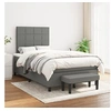 Image de Boxspring met matras stof donkergrijs 120x200 cm3136582