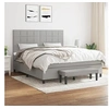 Image de Boxspring met matras stof lichtgrijs 180x200 cm3136613