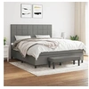 Image de Boxspring met matras stof donkergrijs 180x200 cm3136614