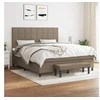 Image de Boxspring met matras stof taupe 180x200 cm3136617