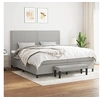 Image de Boxspring met matras stof lichtgrijs 200x200 cm3136621