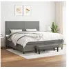 Image de Boxspring met matras stof donkergrijs 200x200 cm3136622