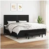 Image de Boxspring met matras stof zwart 200x200 cm3136623