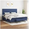 Image de Boxspring met matras stof blauw 200x200 cm3136627