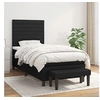 Image de Boxspring met matras stof zwart 90x190 cm3136639