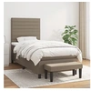 Image de Boxspring met matras stof taupe 90x190 cm3136641