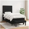 Image de Boxspring met matras stof zwart 90x200 cm3136647