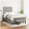 Image de Boxspring met matras stof lichtgrijs 120x200 cm3136661