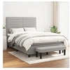 Image de Boxspring met matras stof lichtgrijs 140x200 cm3136677