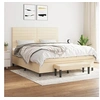 Image de Boxspring met matras stof cràmekleurig 160x200 cm3136690