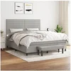 Image de Boxspring met matras stof lichtgrijs 180x200 cm3136693