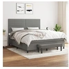 Image de Boxspring met matras stof donkergrijs 180x200 cm3136694