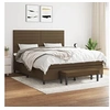 Image de Sommier à Lattes de Lit avec Matelas, Lit Rembourré, Lit Double, Lit Adulte de Chambre à Coucher Intérieur, Moderne, Marron Foncé 180x200 cm 3136696