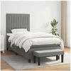Image de Boxspring met matras stof donkergrijs 80x200 cm3136710