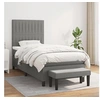 Image de Boxspring met matras stof donkergrijs 100x200 cm3136734