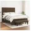 Image de Boxspring met matras stof donkerbruin 140x200 cm3136760