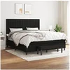Image de Boxspring met matras stof zwart 160x200 cm3136767