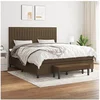 Image de Boxspring met matras stof donkerbruin 160x200 cm3136768