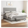 Image de Boxspring met matras stof lichtgrijs 180x200 cm3136773