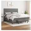 Image de Boxspring met matras stof donkergrijs 180x200 cm3136774