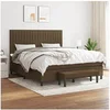Image de Boxspring met matras stof donkerbruin 180x200 cm3136776