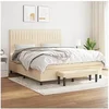 Image de Boxspring met matras stof cràmekleurig 180x200 cm3136778