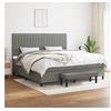 Image de Boxspring met matras stof donkergrijs 200x200 cm3136782