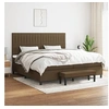 Image de Boxspring met matras stof donkerbruin 200x200 cm3136784