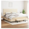 Image de Boxspring met matras stof cràmekleurig 200x200 cm3136786