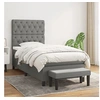 Image de Boxspring met matras stof donkergrijs 80x200 cm3136790