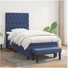 Image de Boxspring met matras stof blauw 80x200 cm3136795