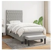Image de Boxspring met matras stof lichtgrijs 90x190 cm3136797