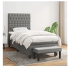 Image de Boxspring met matras stof donkergrijs 90x190 cm3136798