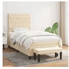 Image de Boxspring met matras stof cràmekleurig 90x200 cm3136810