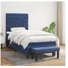 Image de Boxspring met matras stof blauw 90x200 cm3136811