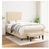 Image de Boxspring met matras stof cràmekleurig 120x200 cm3136826