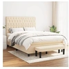 Image de Boxspring met matras stof cràmekleurig 140x200 cm3136842