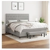 Image de Boxspring met matras stof lichtgrijs 180x200 cm3136853