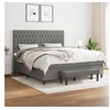 Image de Boxspring met matras stof donkergrijs 180x200 cm3136854