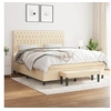 Image de Boxspring met matras stof cràmekleurig 180x200 cm3136858