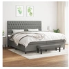 Image de Boxspring met matras stof donkergrijs 200x200 cm3136862