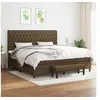 Image de Boxspring met matras stof donkerbruin 200x200 cm3136864