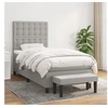 Image de Boxspring met matras stof lichtgrijs 100x200 cm3136893
